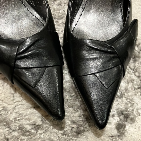 Nine West Black Bow Heels Sz 6 - Picture 12 of 12